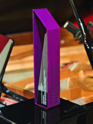 Andrew's Production Music Awards trophy